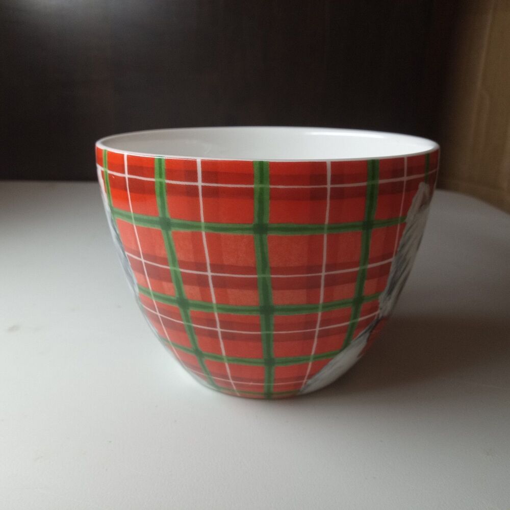 White Westie Dog in Plaid Mug Portobello by Design Coffee Cup Bone China - Picture 2 of 8